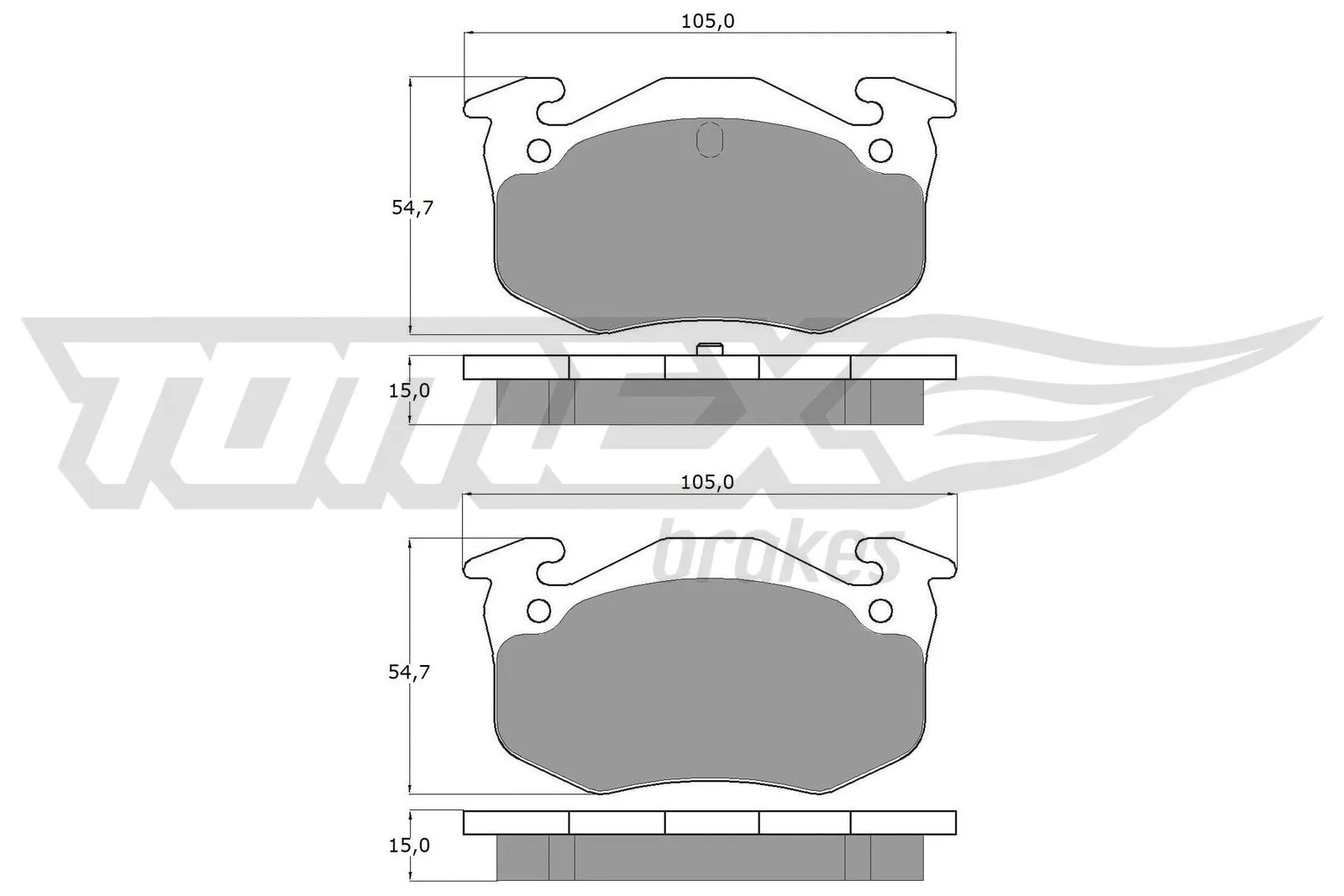 Brake Pad Set, disc brake (TX 10-501)