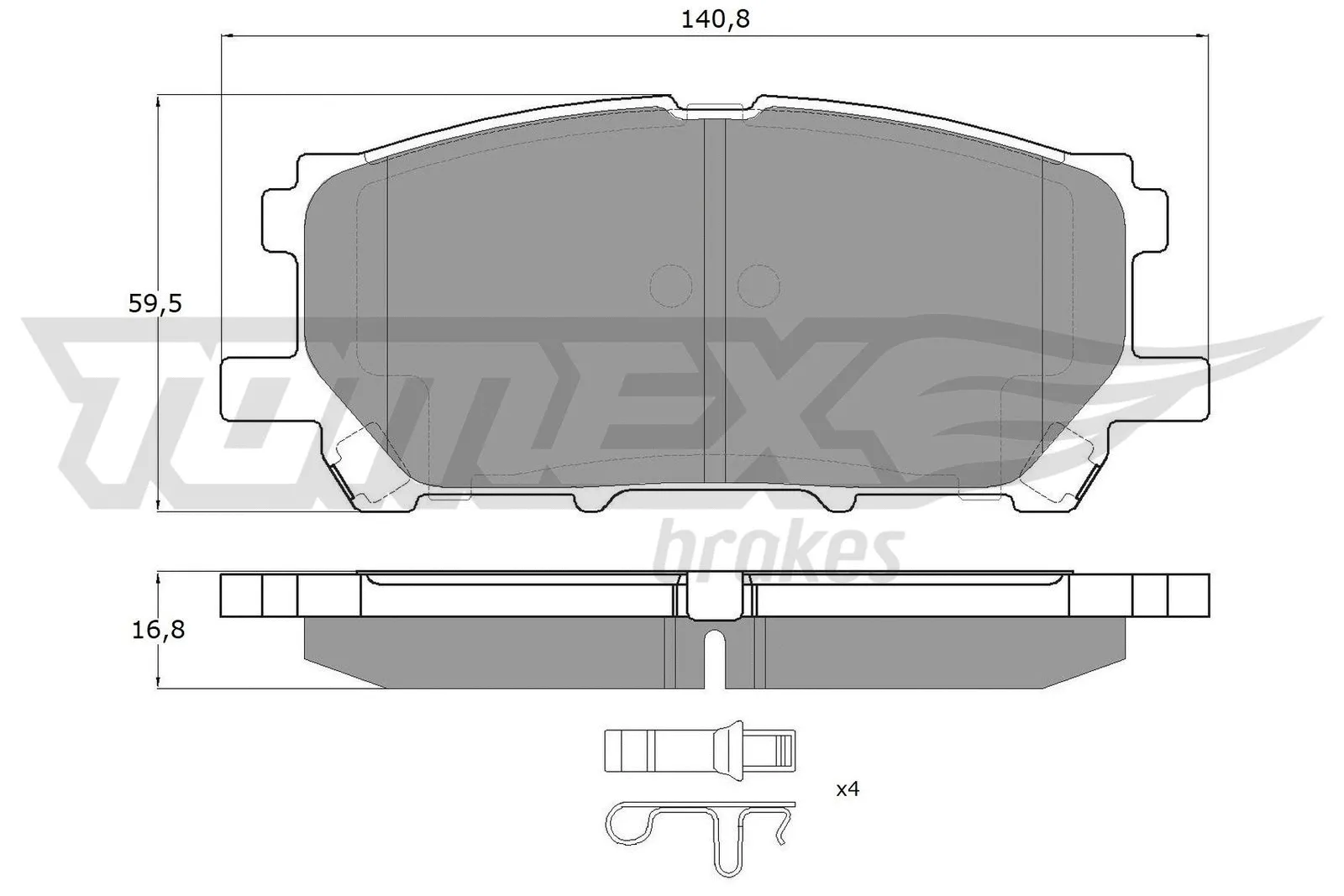 Brake Pad Set, disc brake (TX 17-63)