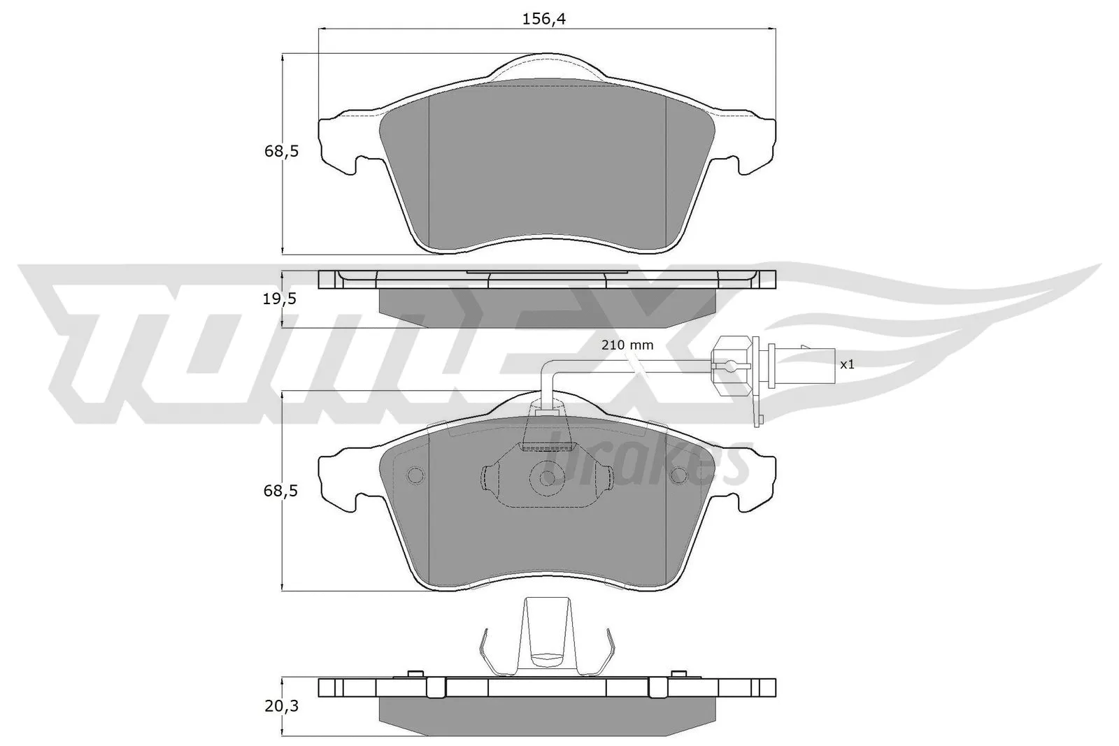 Brake Pad Set, disc brake (TX 13-911)