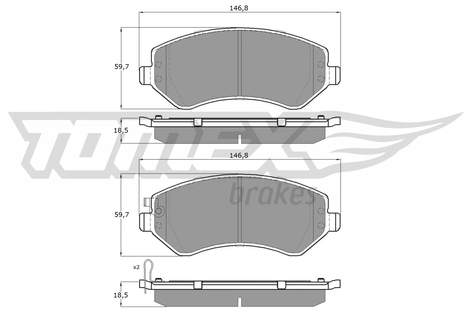 Brake Pad Set, disc brake (TX 14-93)