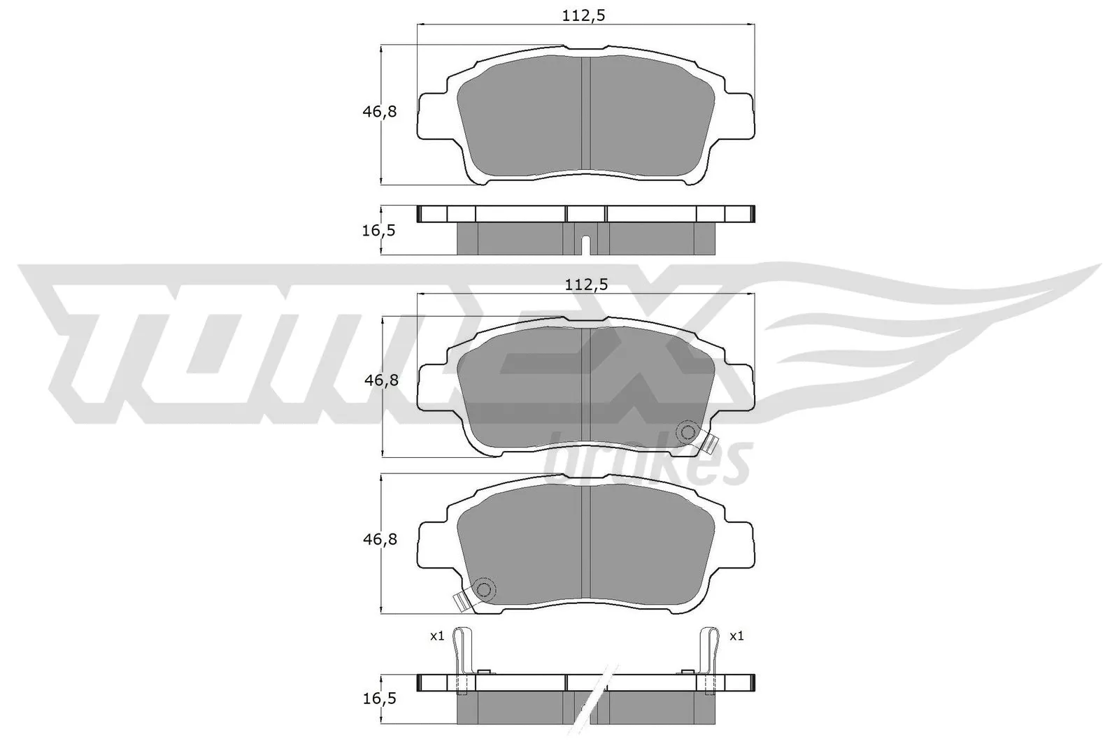 Brake Pad Set, disc brake (TX 13-87)
