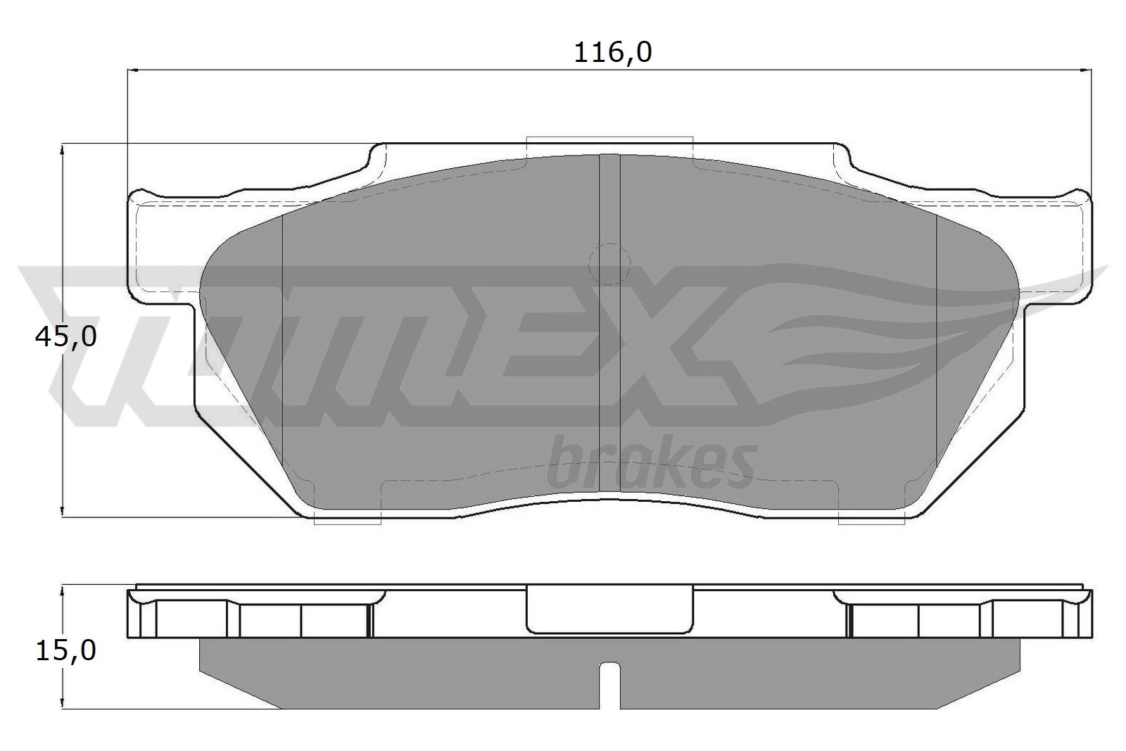 Brake Pad Set, disc brake (TX 12-64)