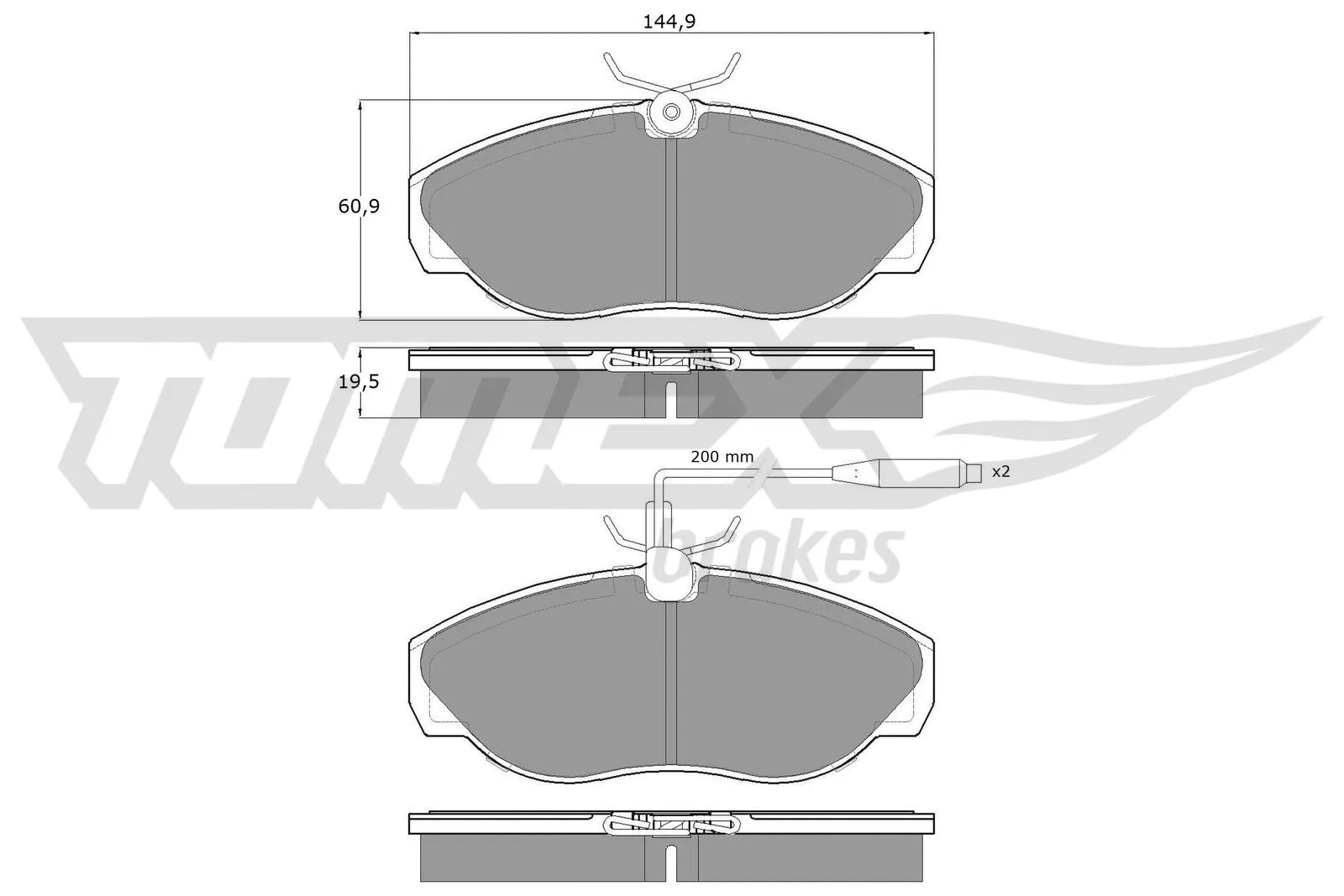 Brake Pad Set, disc brake (TX 11-72)