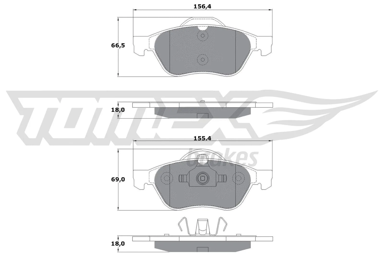 Brake Pad Set, disc brake (TX 13-51)