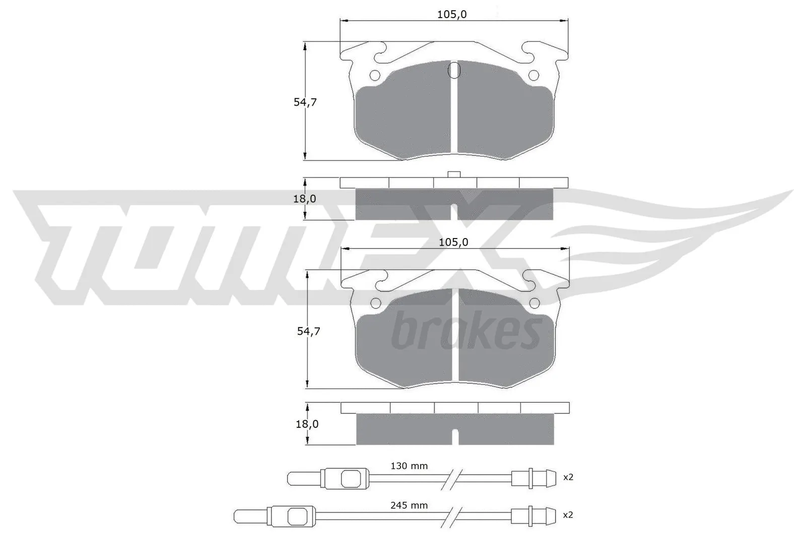 Brake Pad Set, disc brake (TX 10-511)