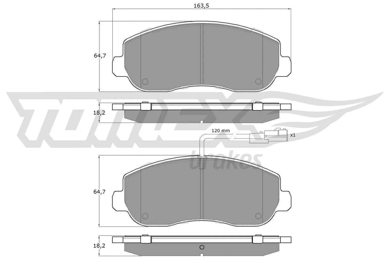 Brake Pad Set, disc brake (TX 16-40)