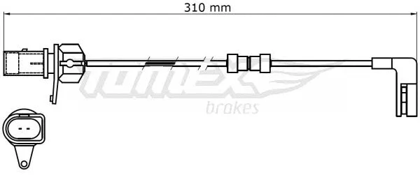 Warning Contact, brake pad wear (TX 31-39)