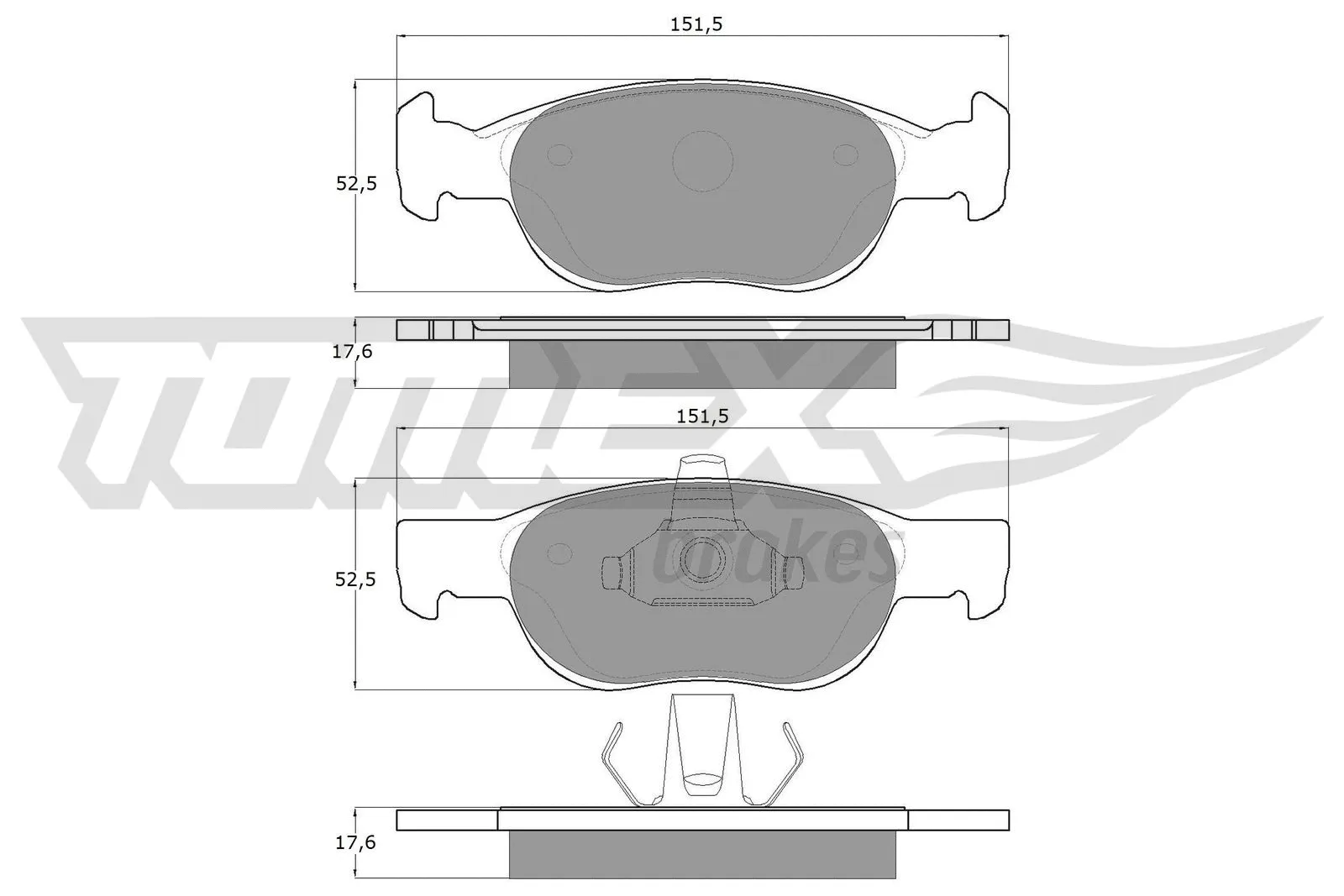 Brake Pad Set, disc brake (TX 10-71)