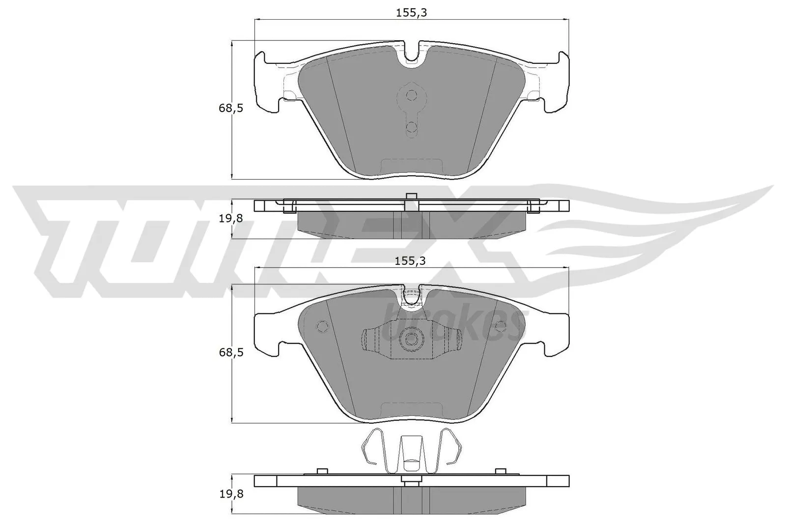 Brake Pad Set, disc brake (TX 13-251)