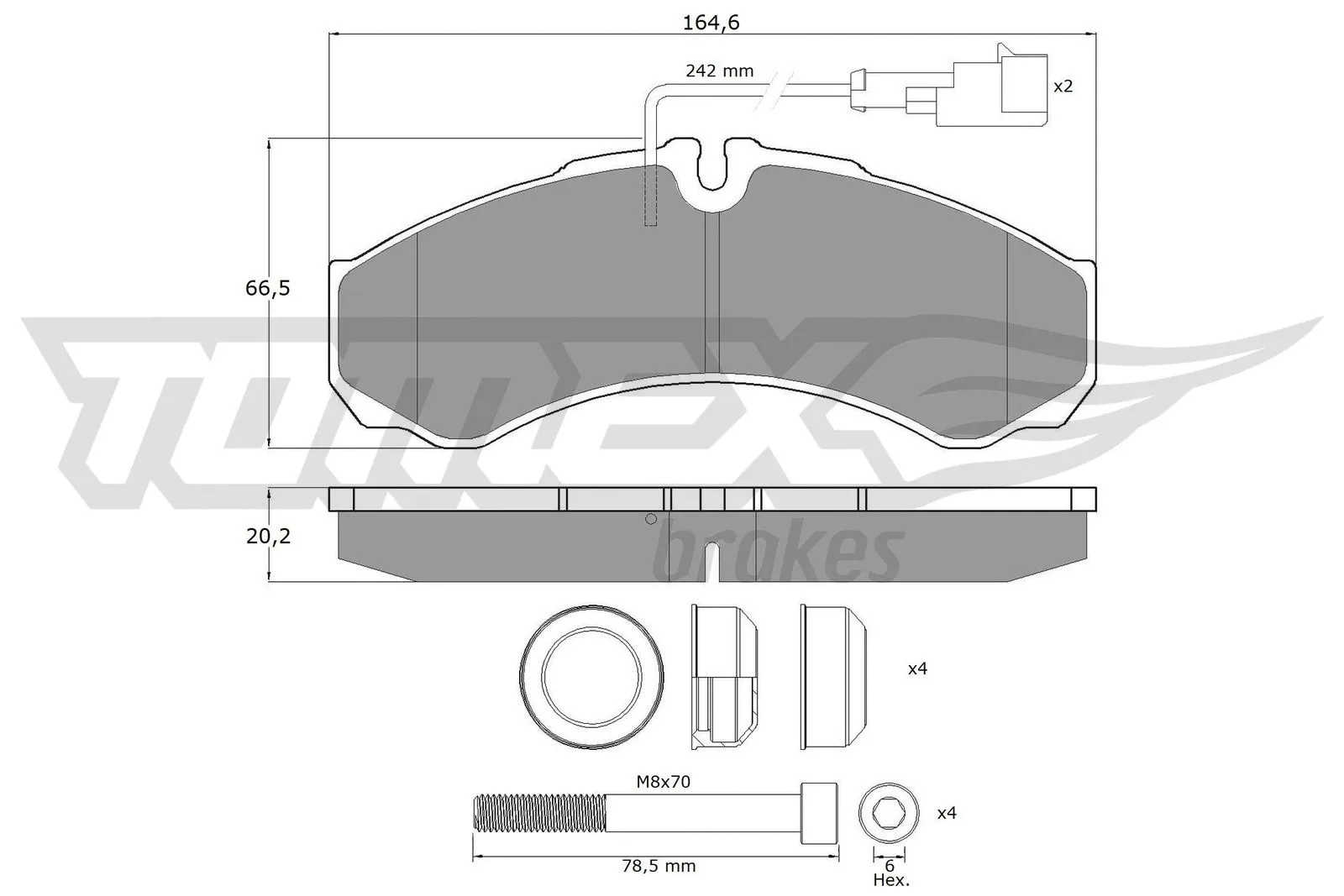 Brake Pad Set, disc brake (TX 11-112)