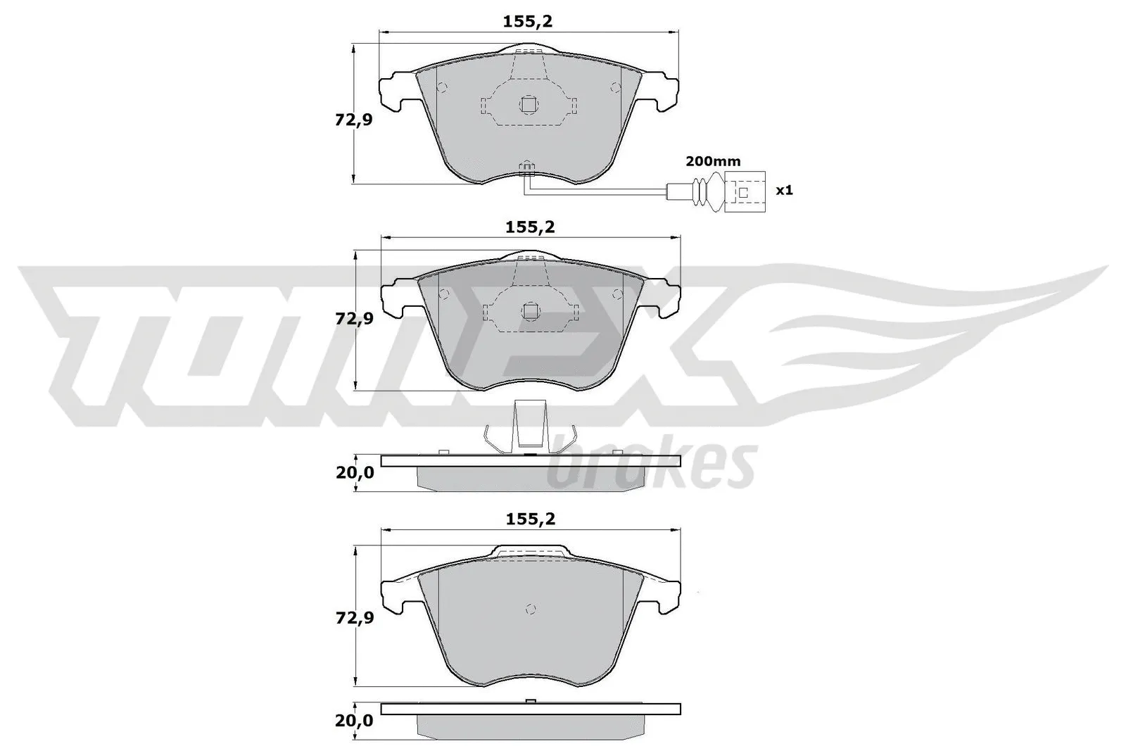 Brake Pad Set, disc brake (TX 17-12)