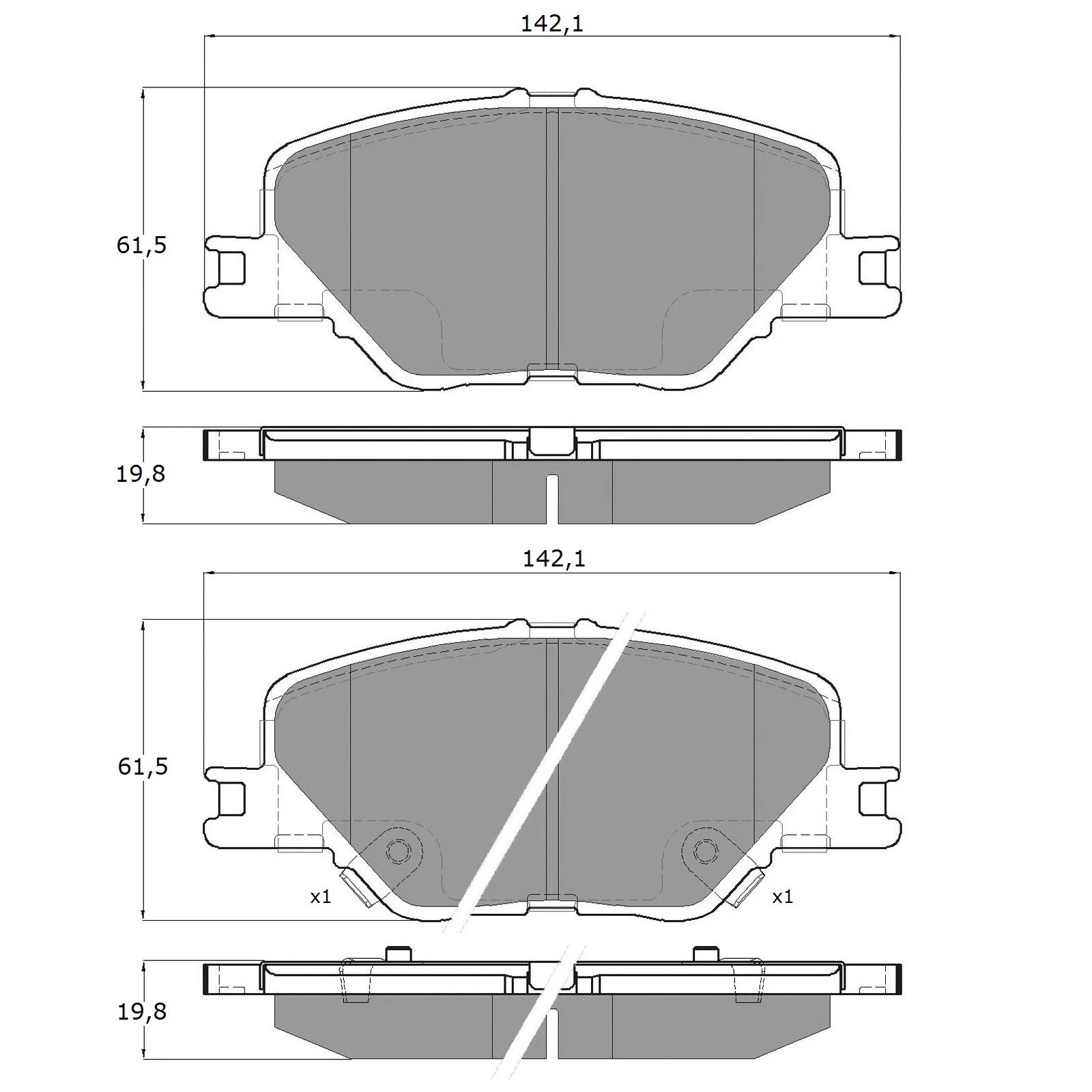 Brake Pad Set, disc brake (TX 19-09)