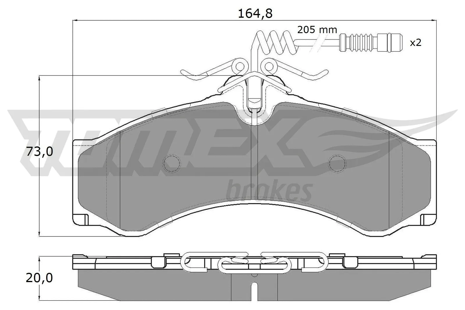 Brake Pad Set, disc brake (TX 11-481)