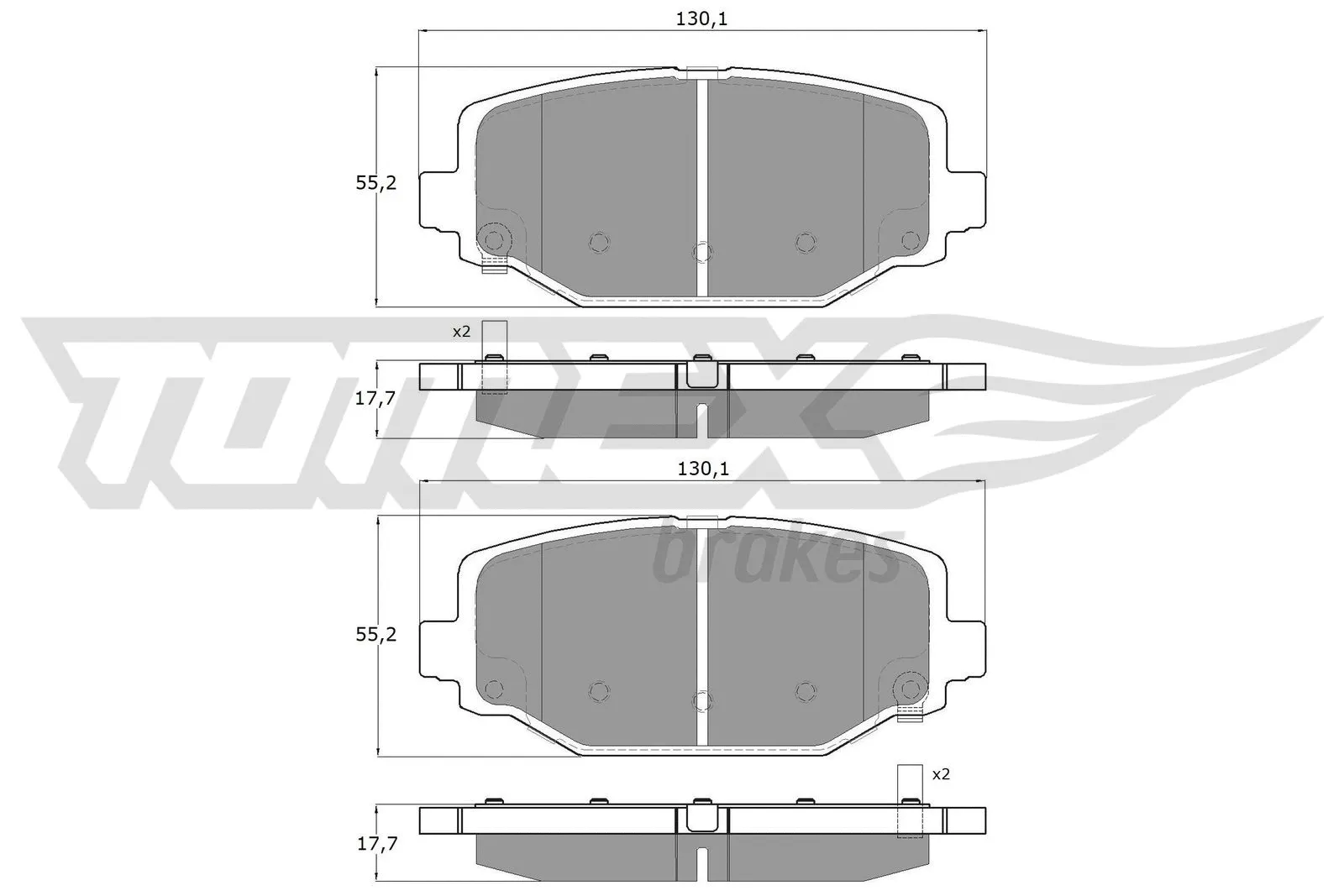 Brake Pad Set, disc brake (TX 19-05)