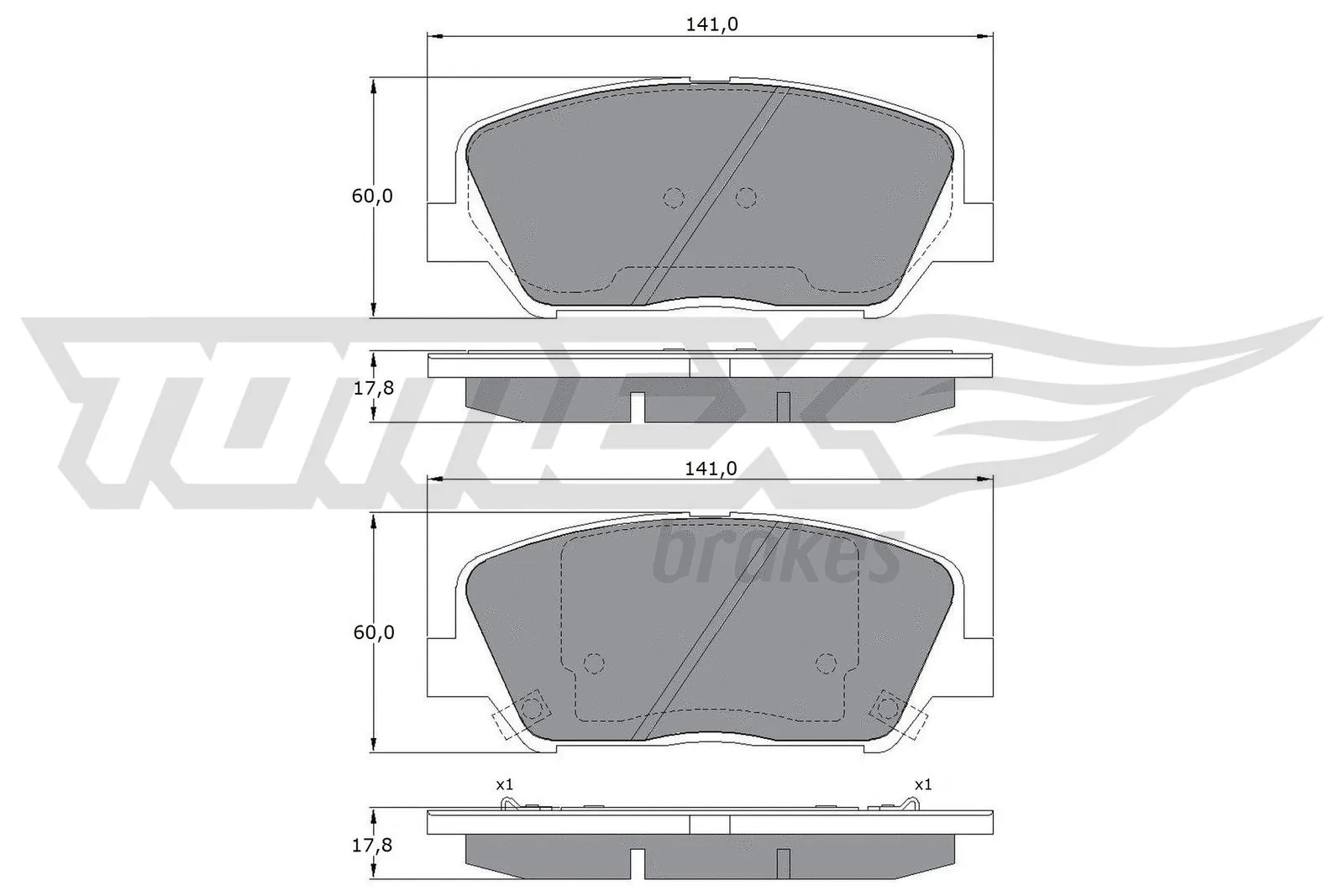 Brake Pad Set, disc brake (TX 17-01)