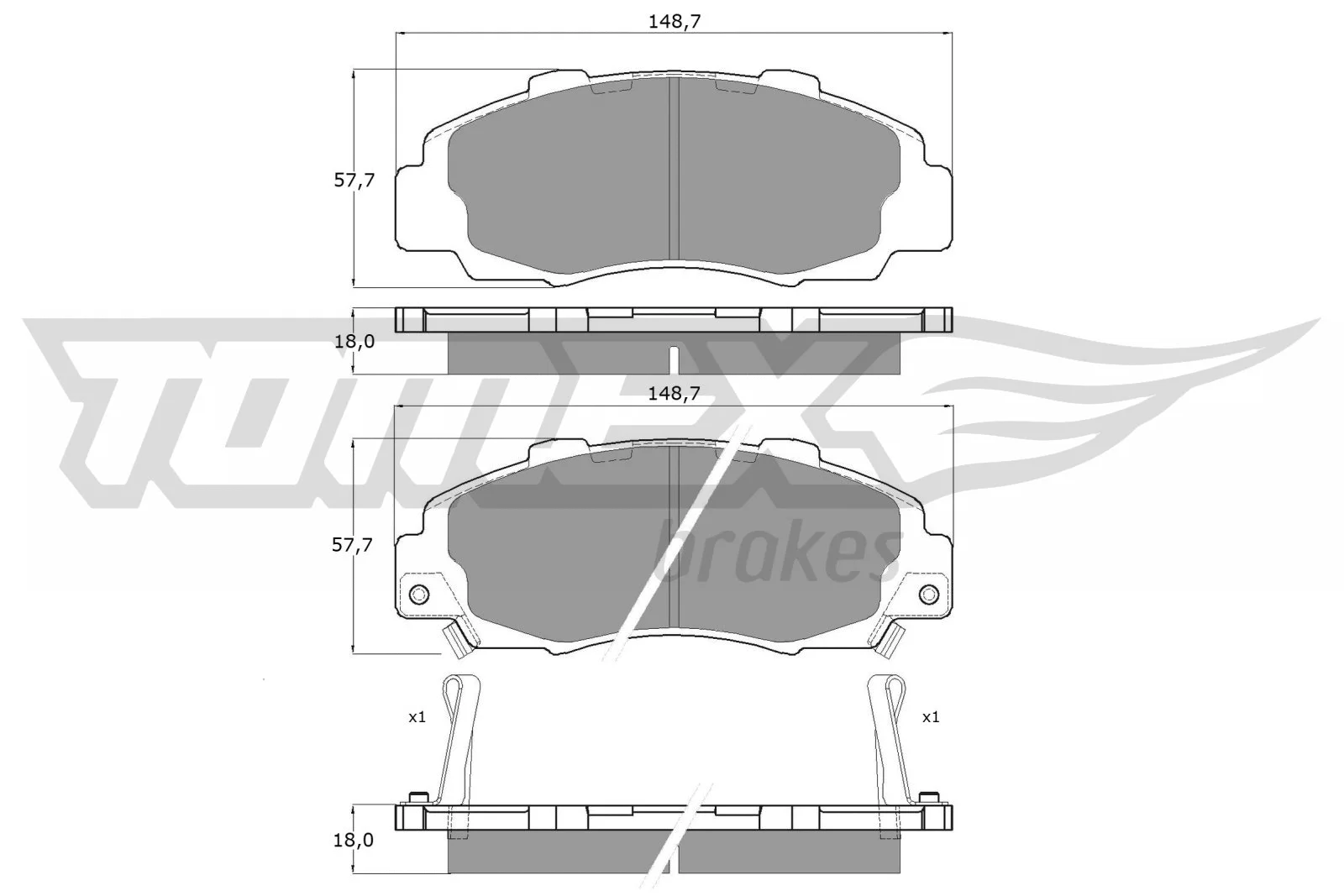 Brake Pad Set, disc brake (TX 11-37)