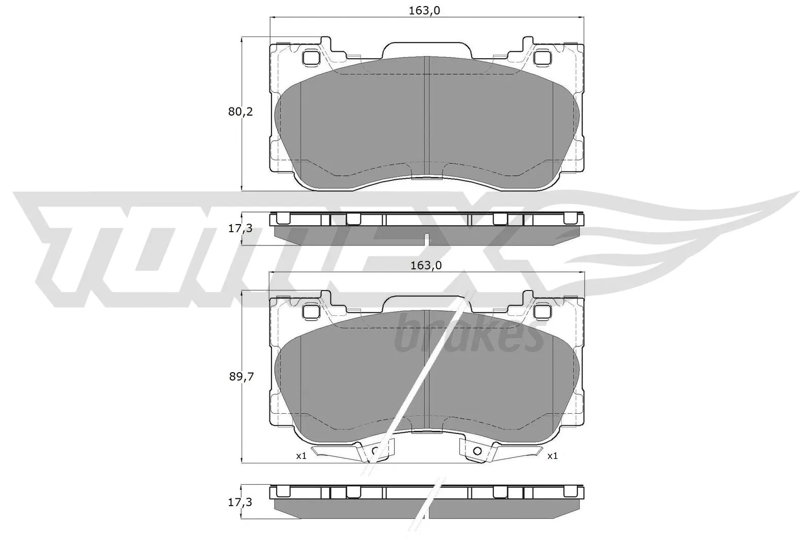 Brake Pad Set, disc brake (TX 19-93)