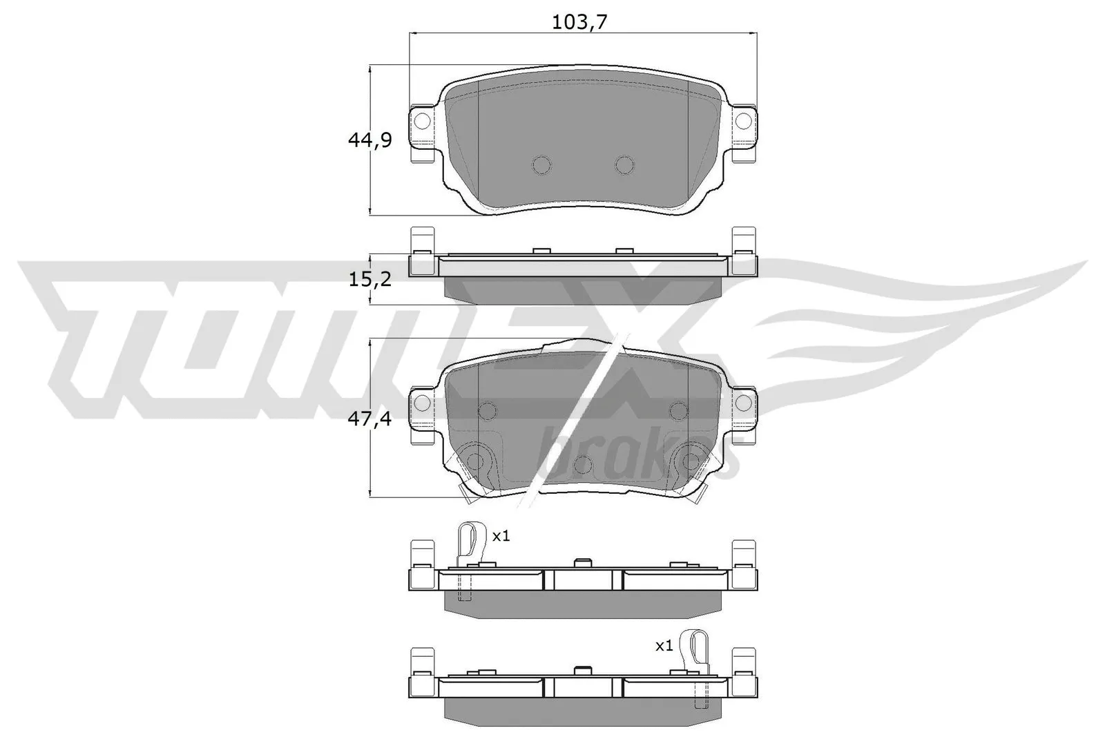 Brake Pad Set, disc brake (TX 18-27)