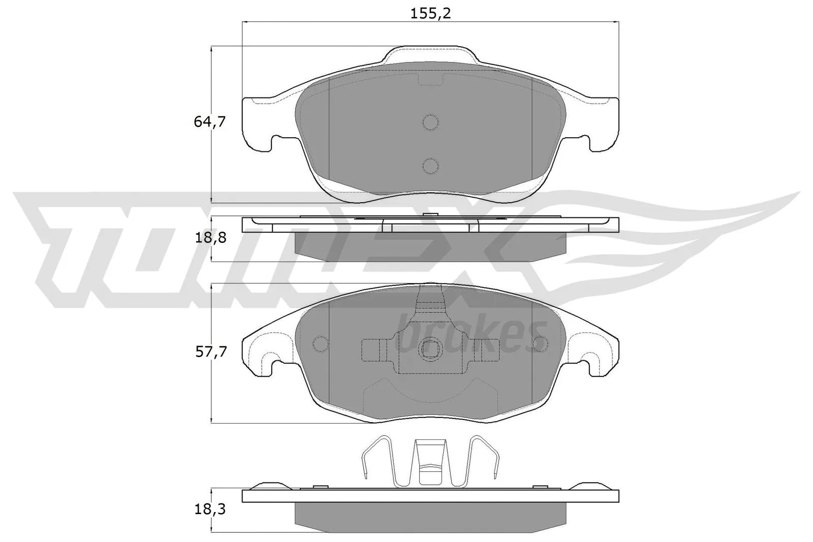 Brake Pad Set, disc brake (TX 14-84)