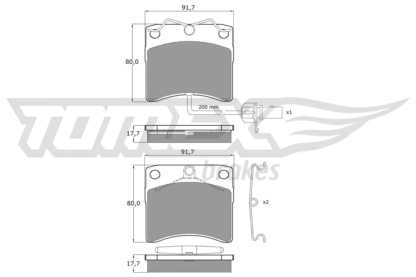 Brake Pad Set, disc brake (TX 10-641)