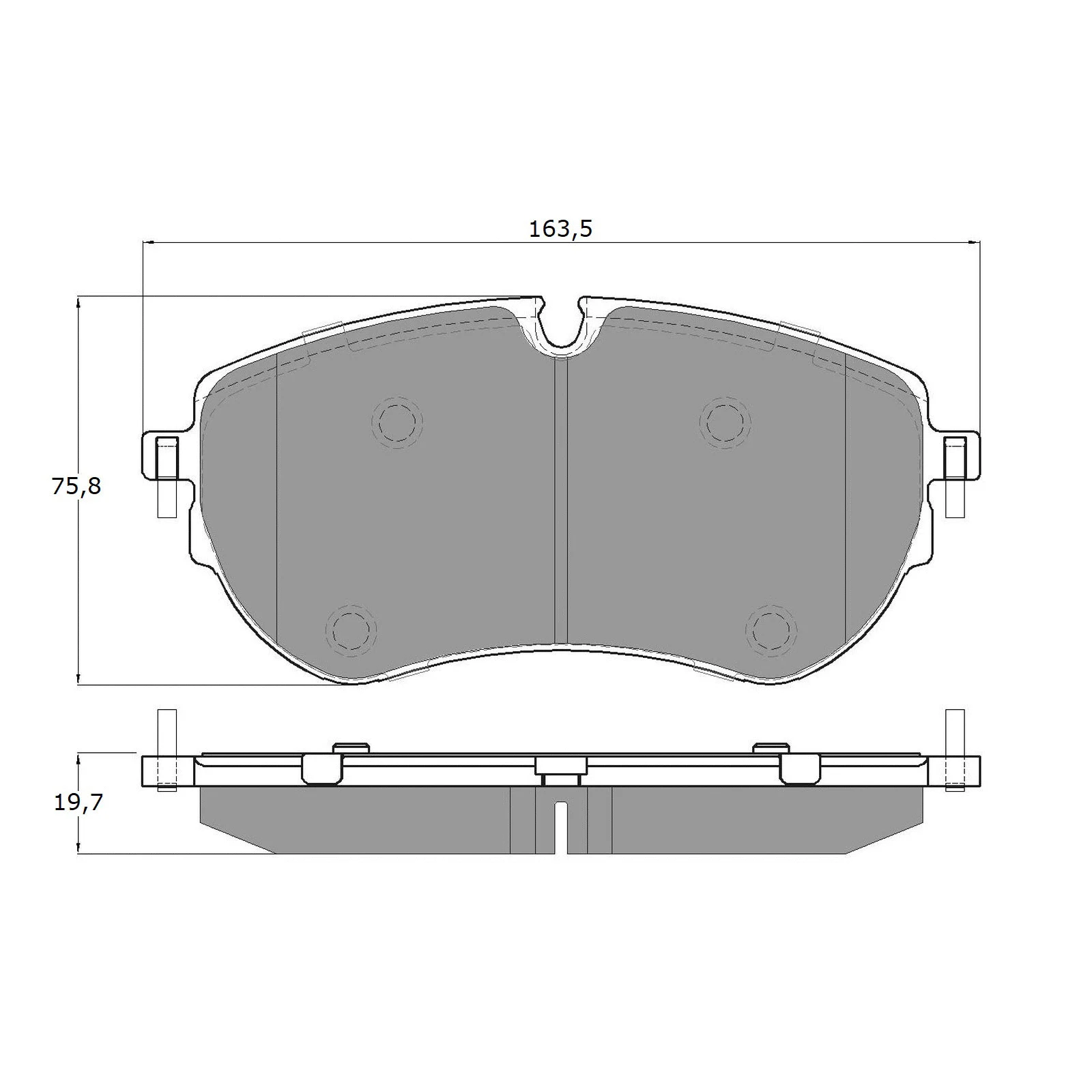 Brake Pad Set, disc brake (TX 19-13)