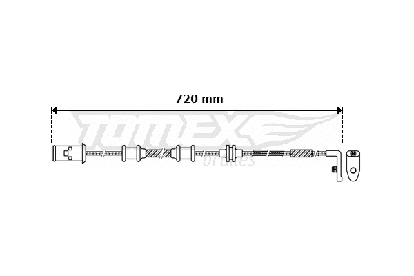 Warning Contact, brake pad wear (TX 30-39)