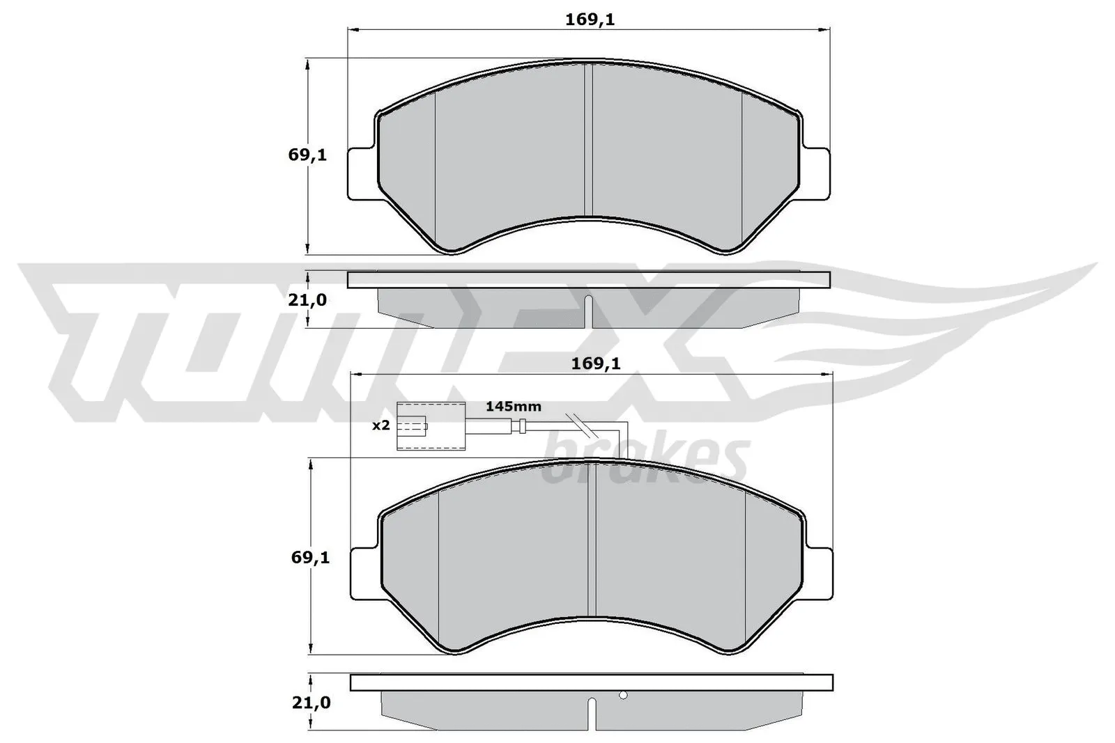Brake Pad Set, disc brake (TX 17-19)