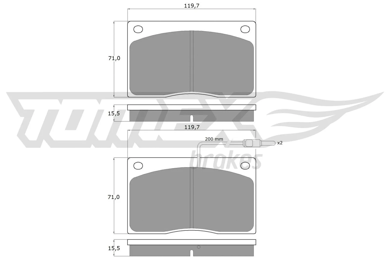 Brake Pad Set, disc brake (TX 11-74)