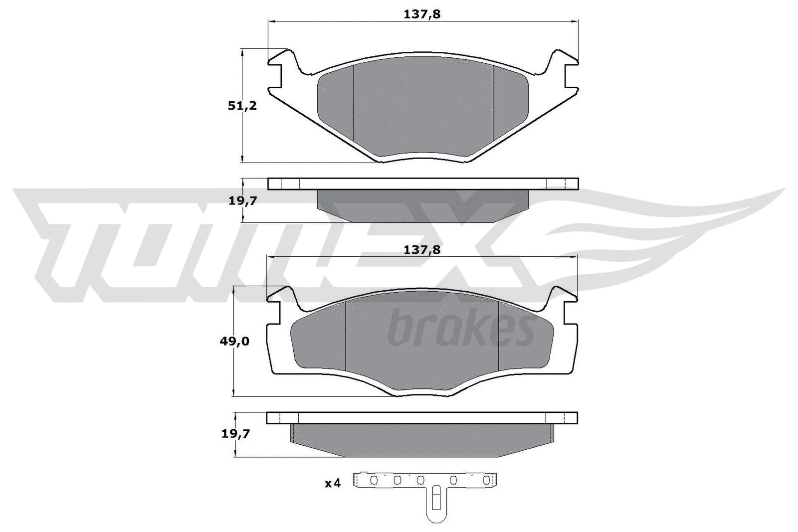 Brake Pad Set, disc brake (TX 10-53)
