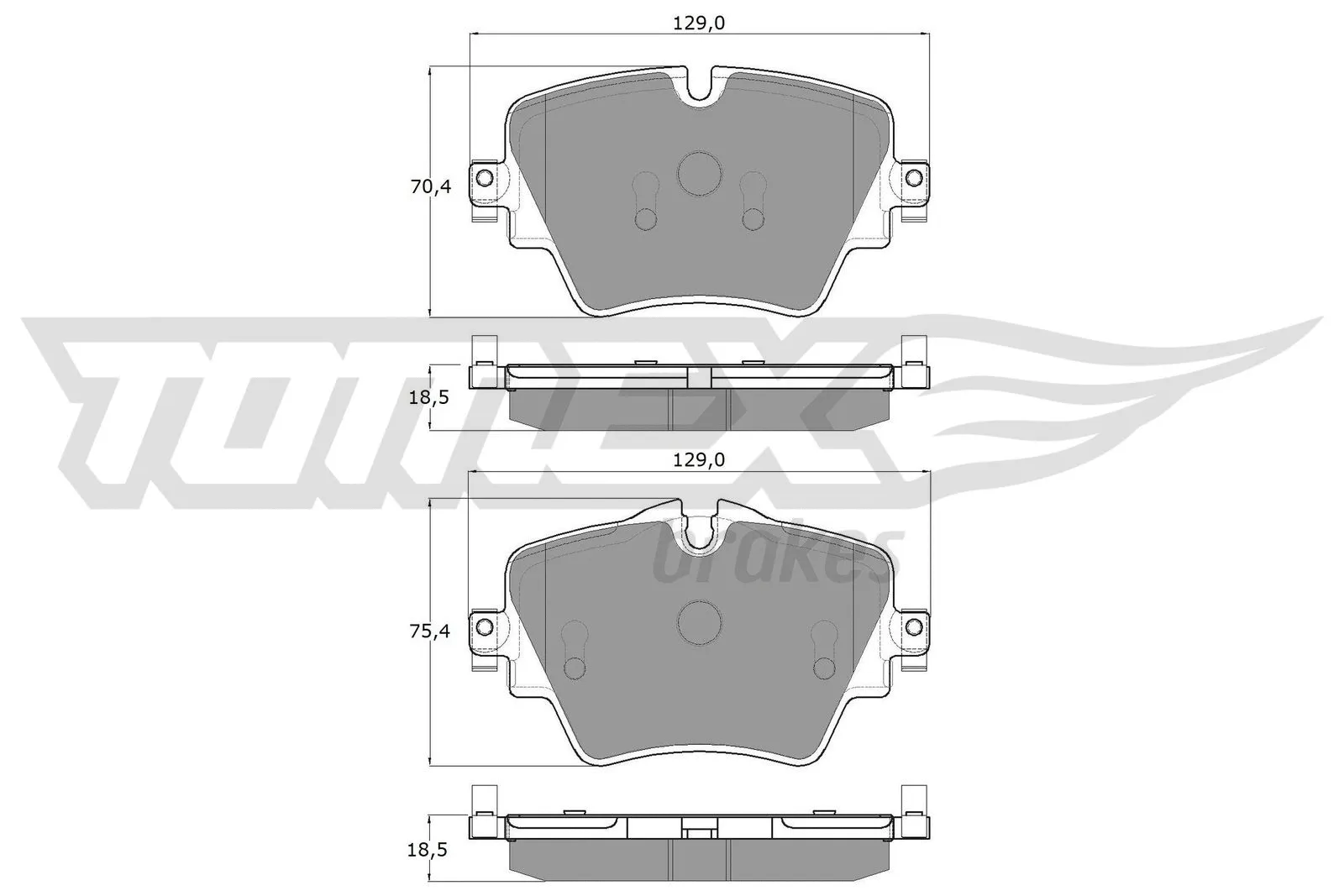 Brake Pad Set, disc brake (TX 18-43)