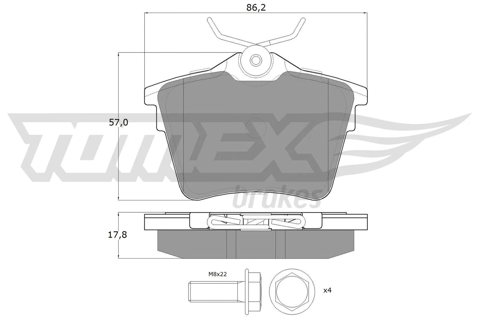 Brake Pad Set, disc brake (TX 14-69)