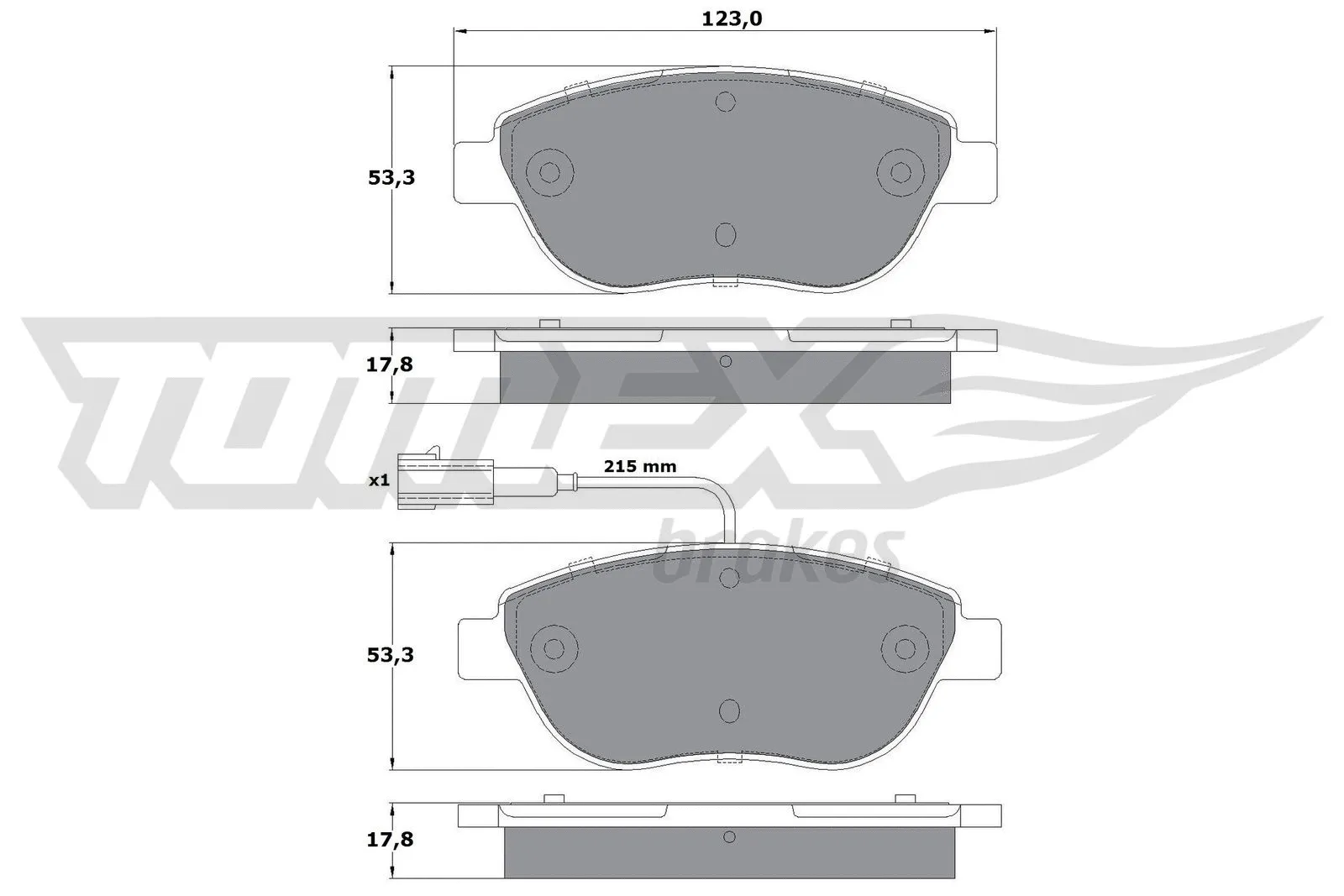 Brake Pad Set, disc brake (TX 12-48)