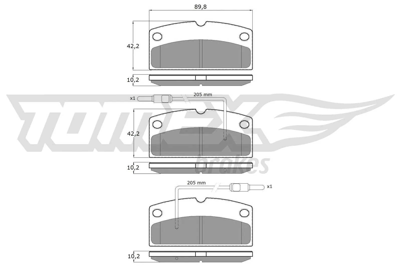 Brake Pad Set, disc brake (TX 18-82)