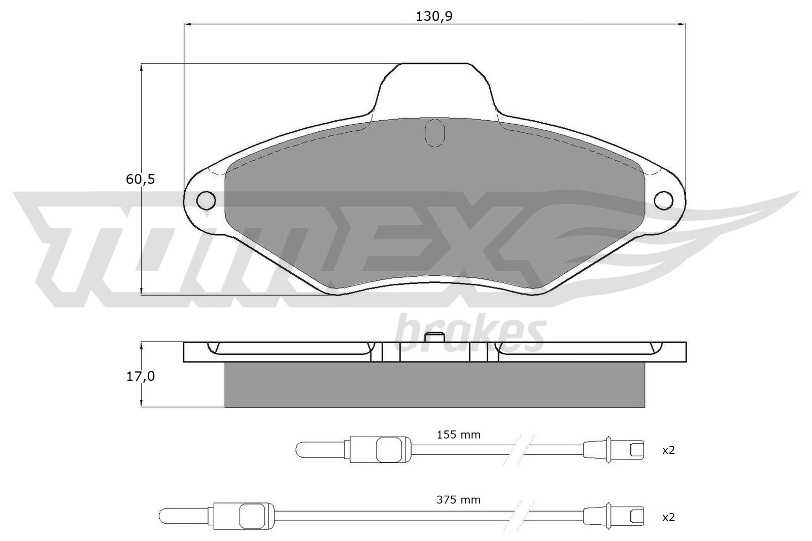 Brake Pad Set, disc brake (TX 11-90)