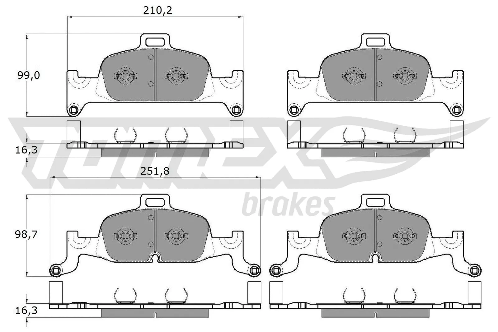 Brake Pad Set, disc brake (TX 18-22)