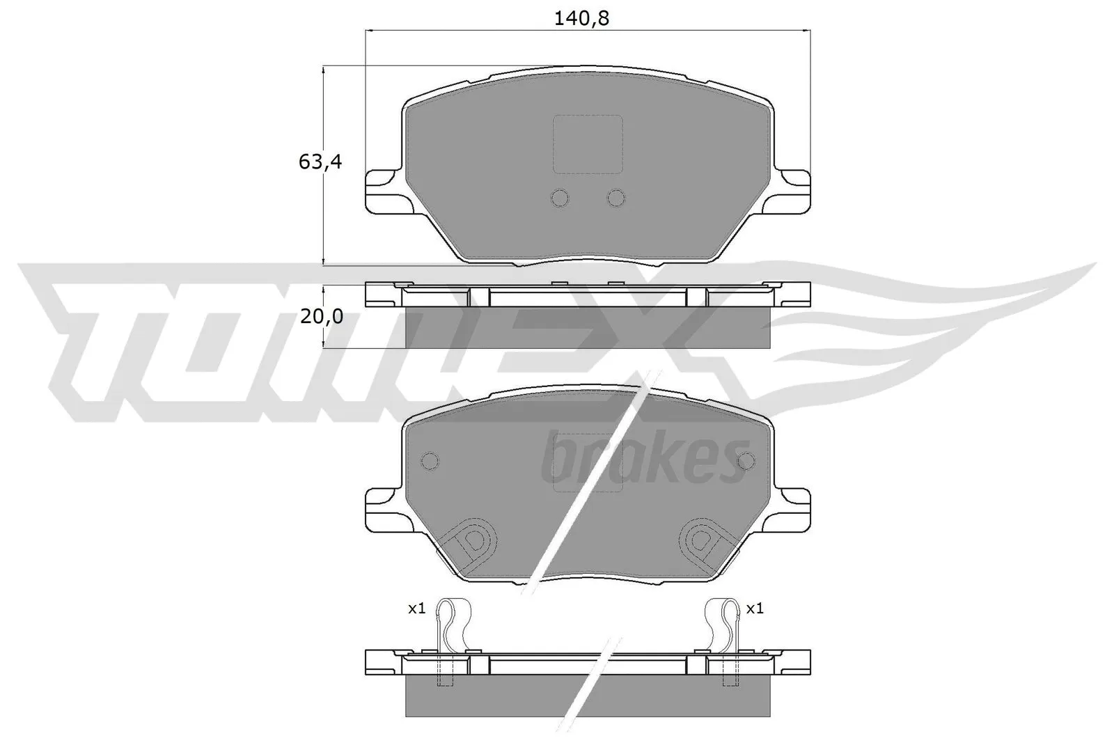 Brake Pad Set, disc brake (TX 18-17)