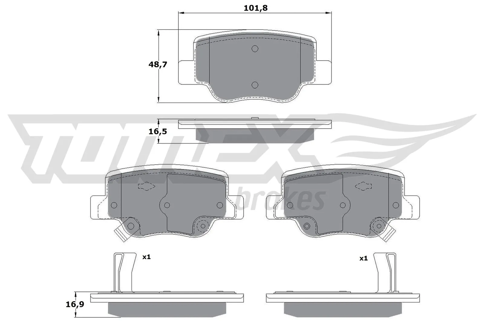 Brake Pad Set, disc brake (TX 17-58)