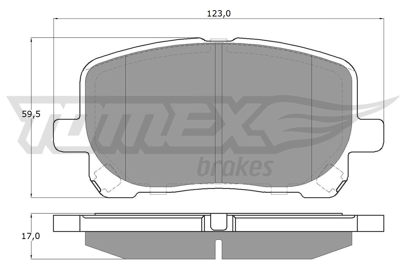 Brake Pad Set, disc brake (TX 13-67)