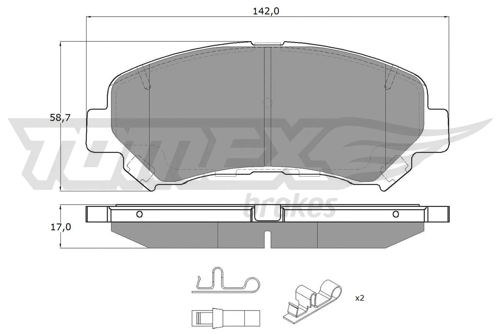 Brake Pad Set, disc brake (TX 15-97)