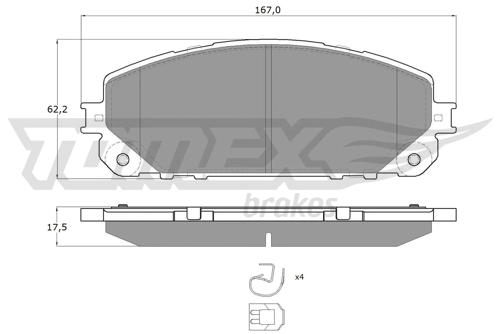 Brake Pad Set, disc brake (TX 18-80)