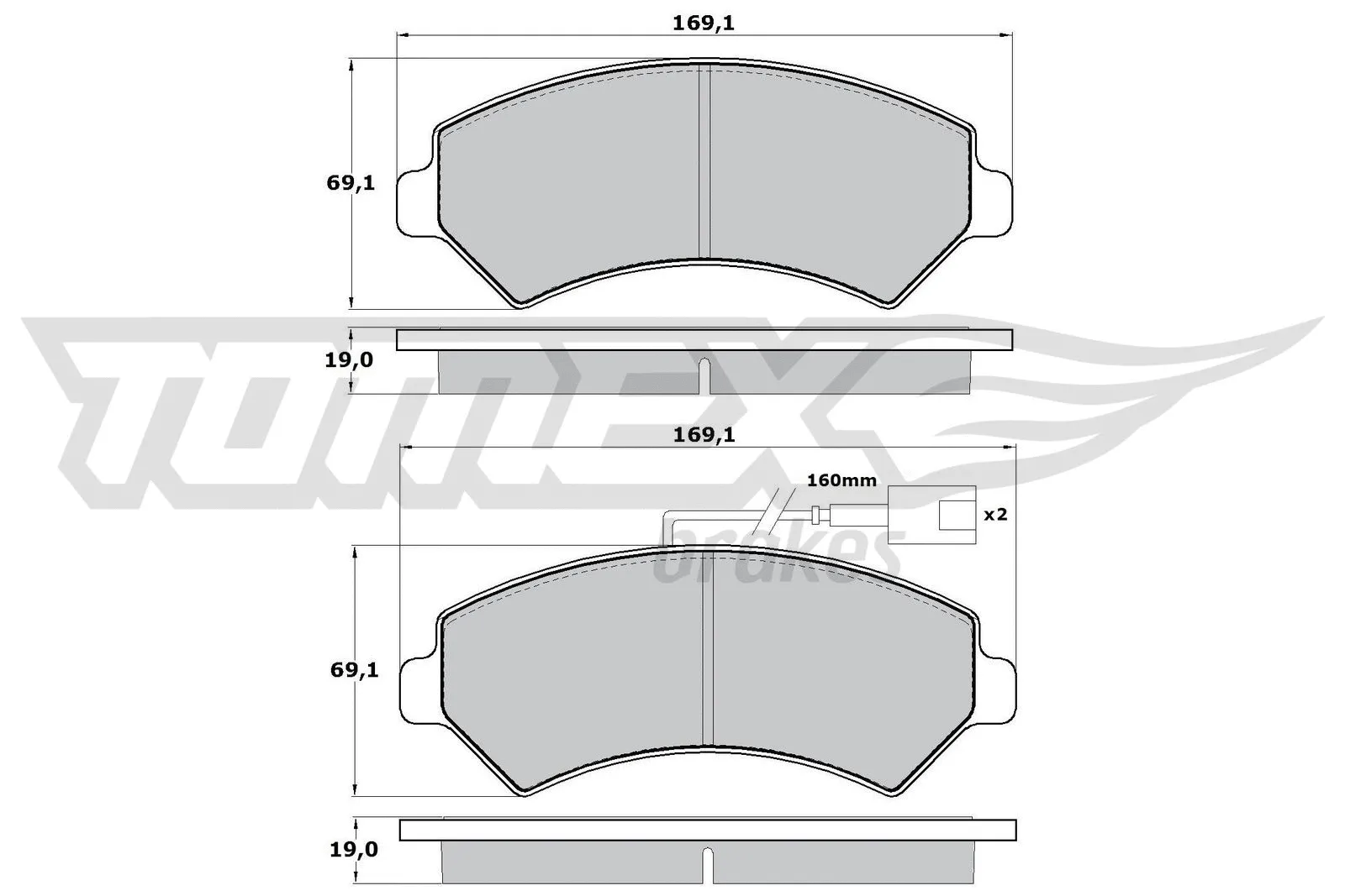 Brake Pad Set, disc brake (TX 14-401)