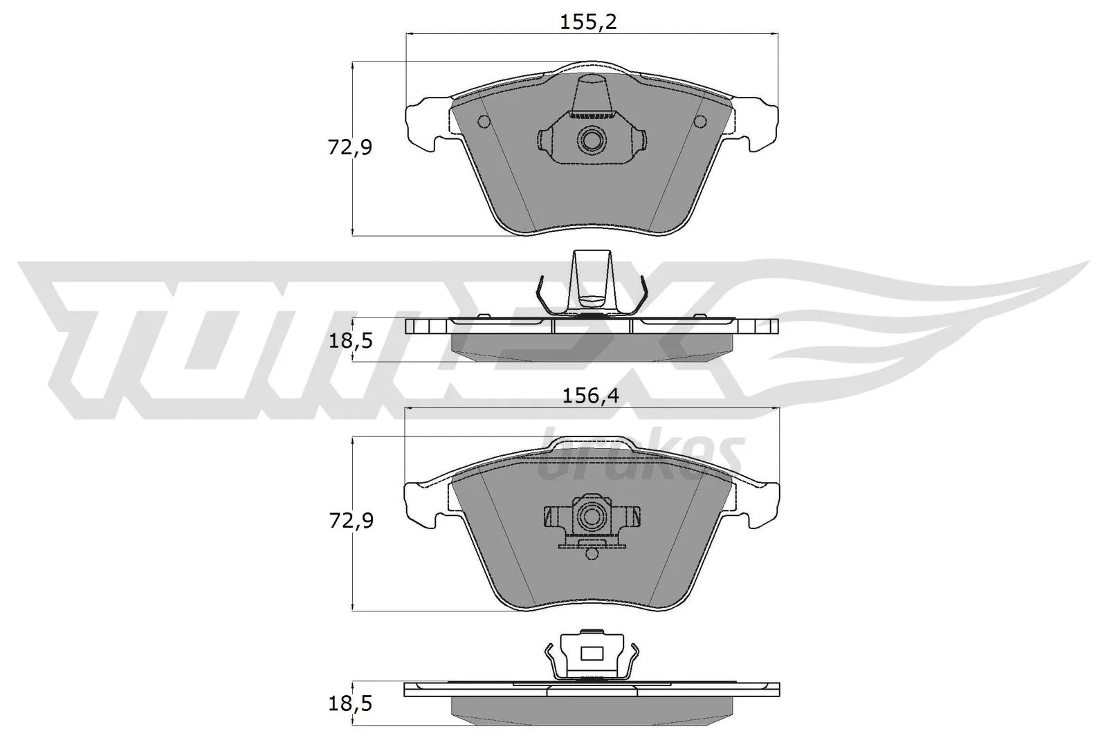 Brake Pad Set, disc brake (TX 15-26)
