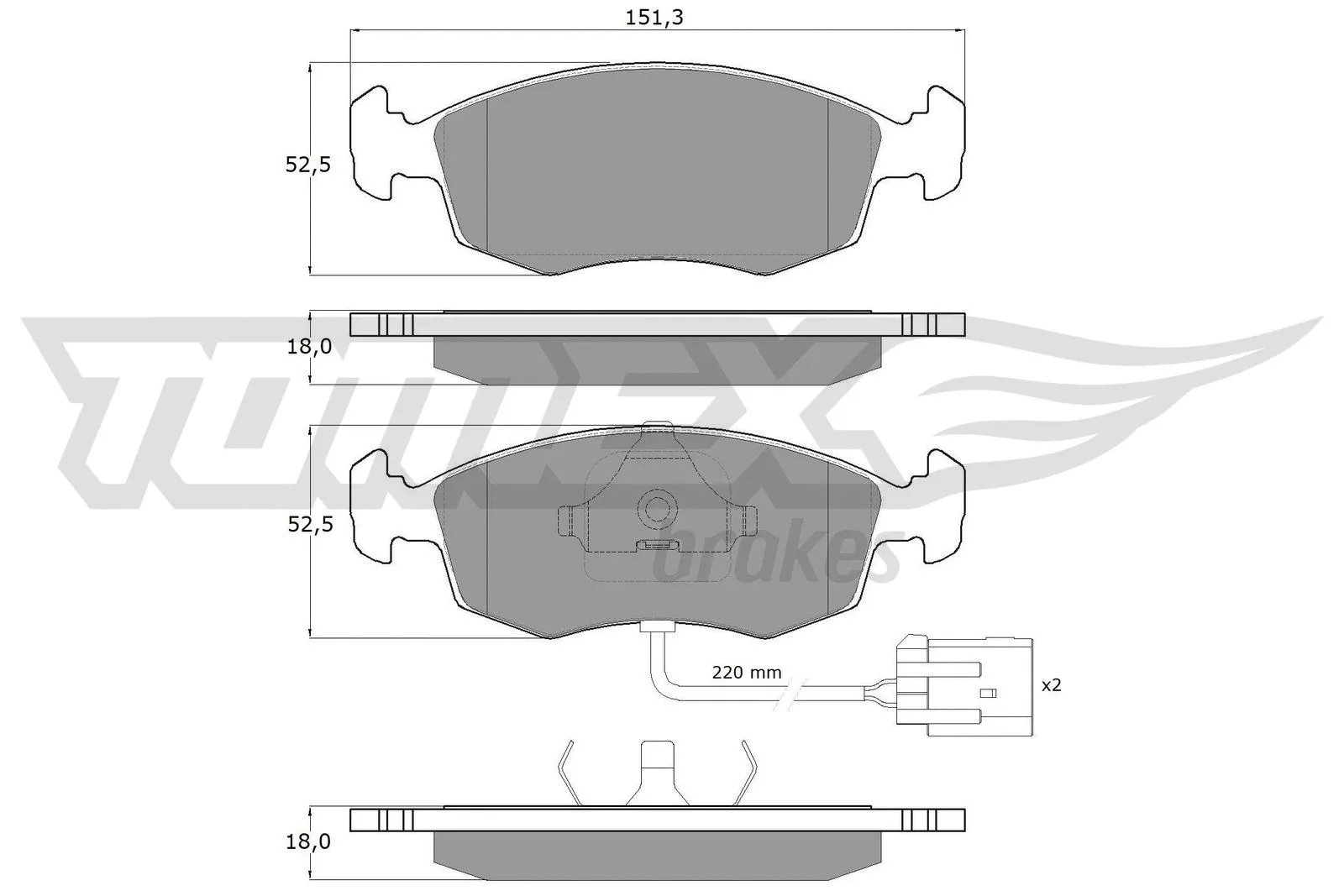 Brake Pad Set, disc brake (TX 11-34)