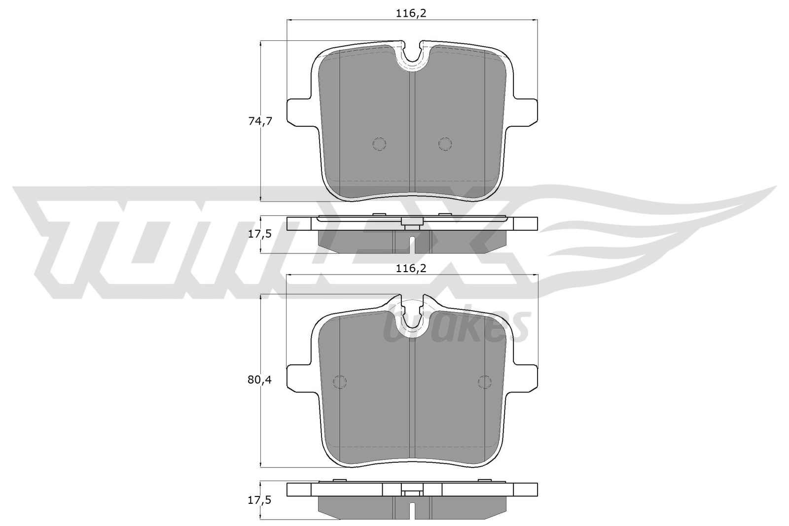 Brake Pad Set, disc brake (TX 60-07)