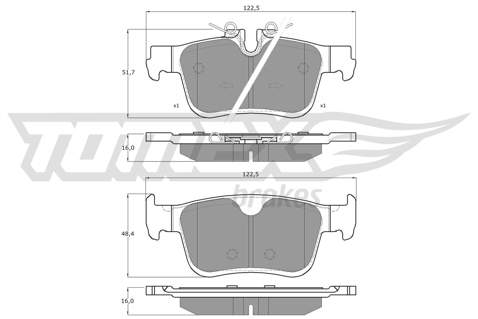 Brake Pad Set, disc brake (TX 18-872)
