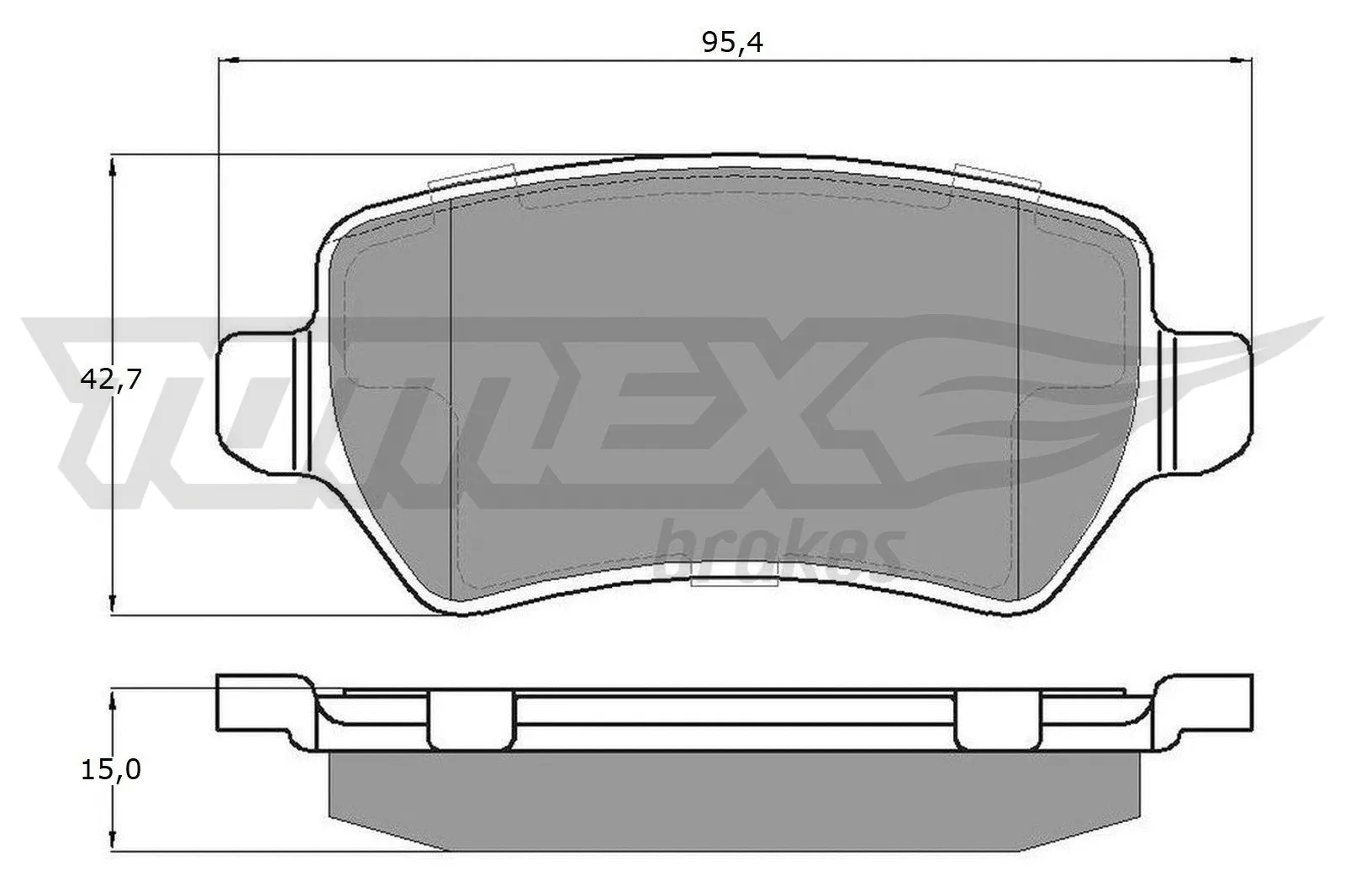 Brake Pad Set, disc brake (TX 12-971)