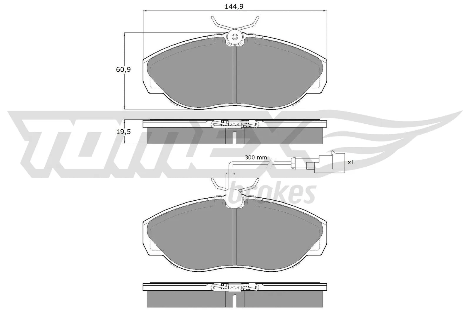 Brake Pad Set, disc brake (TX 11-721)