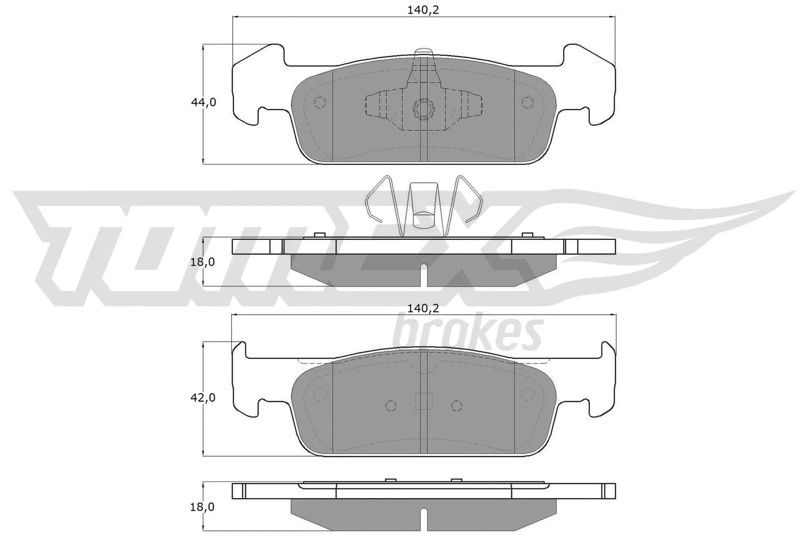 Brake Pad Set, disc brake (TX 18-62)