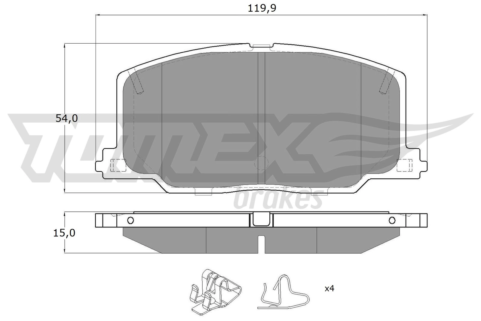 Brake Pad Set, disc brake (TX 13-69)