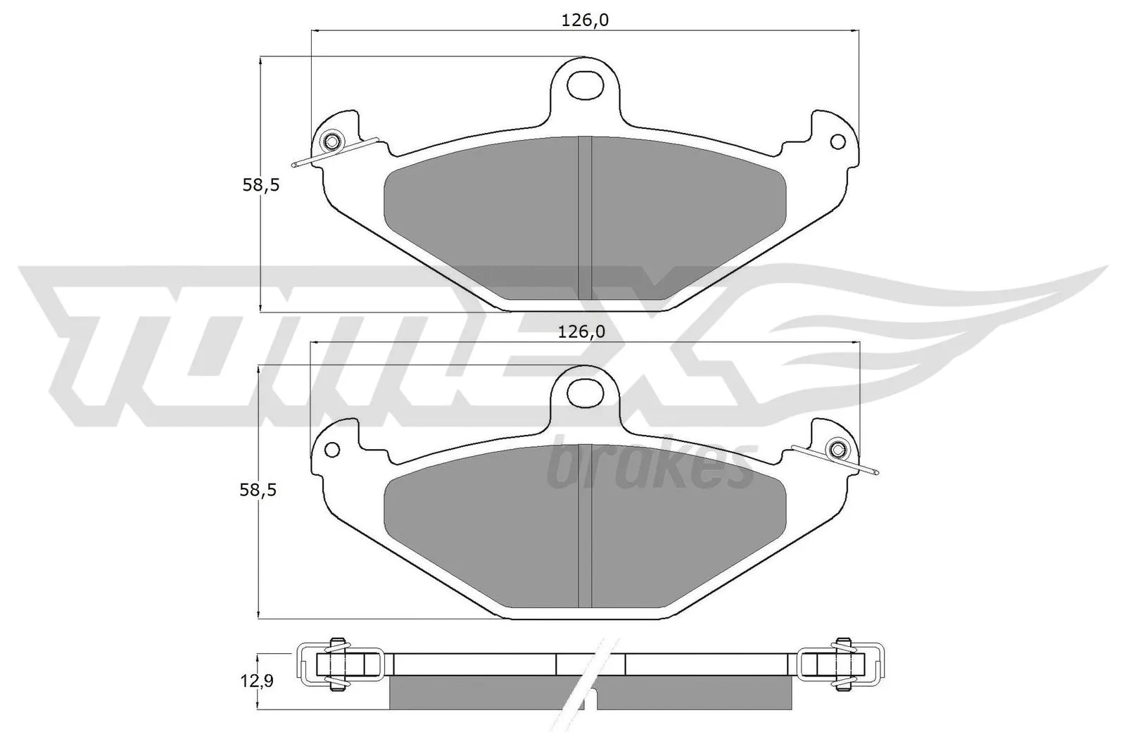 Brake Pad Set, disc brake (TX 12-371)